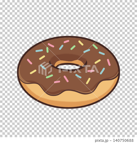 Chocolate donut illustration Chocolate donut illustration 140750688