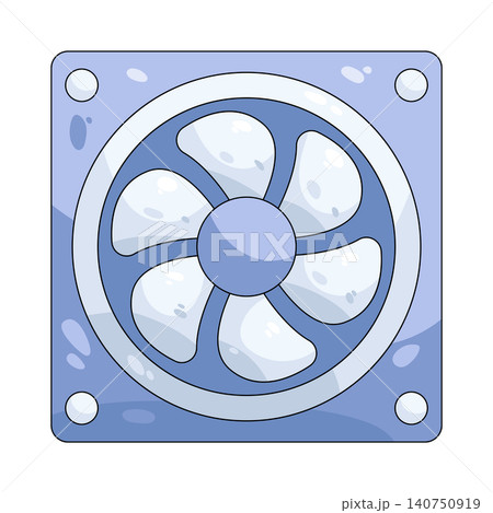 Illustration of cooling fan Illustration of cooling fan 140750919