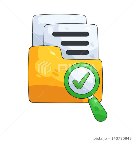 Illustration of audit folder Illustration of audit folder 140750945