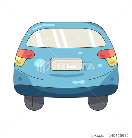 Illustration of blue car 140750953