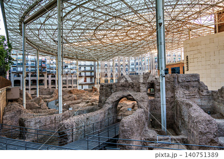Archaeological ruins museum Roman theater of Caesaraugusta in Za Archaeological ruins museum Roman theater of Caesaraugusta in Za 140751389