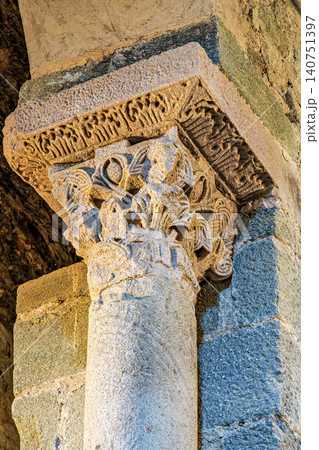 Interior of the antique monastery Sant Pedro de Rodes in Emporda Interior of the antique monastery Sant Pedro de Rodes in Emporda 140751397