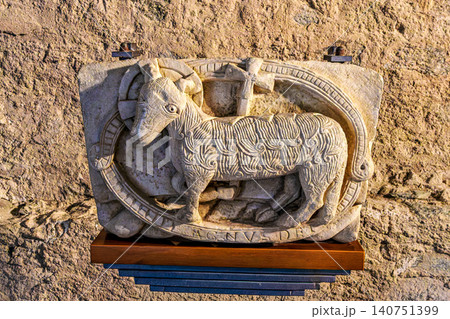 Interior of the antique monastery Sant Pedro de Rodes in Emporda 140751399