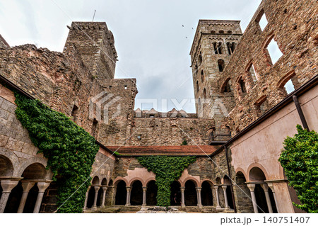 Monastery Sant Pedro de Rodes in the National Park of Cap de Cre 140751407