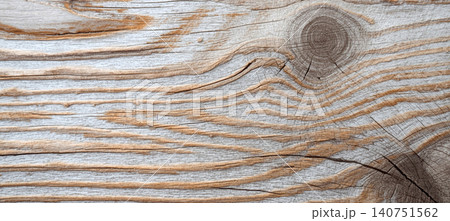 Weathered wood plank texture with protruding grain and knots Weathered wood plank texture with protruding grain and knots 140751562