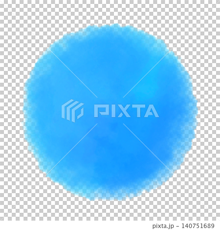 Simple watercolor blue background material, refreshing circular material 140751689