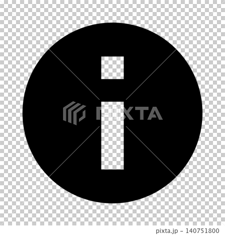 丸にびっくりマークのシルエットアイコン、アルファチャンネル 丸にびっくりマークのシルエットアイコン、アルファチャンネル 140751800