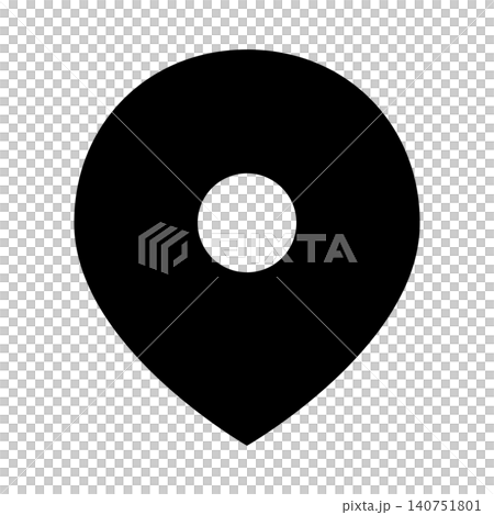 Map pin silhouette icon, alpha channel Map pin silhouette icon, alpha channel 140751801