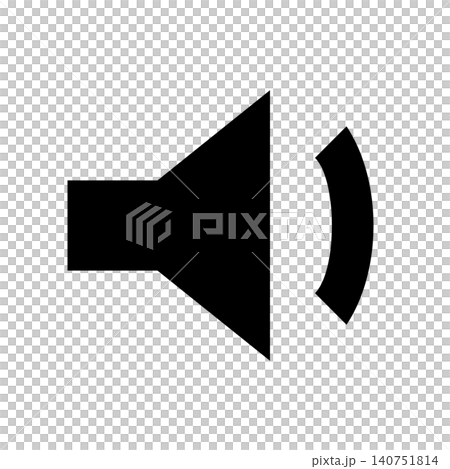 Audio volume silhouette icon, alpha channel 140751814