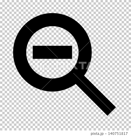 Zoom out silhouette icon, alpha channel Zoom out silhouette icon, alpha channel 140751817
