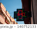 Pharmacy Temperature Display Showing 32 Degrees During Heat Wave 140752133