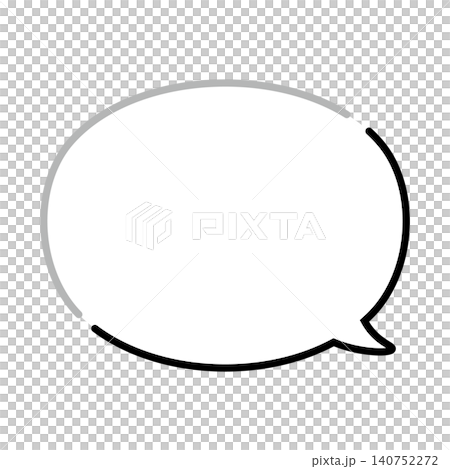 Simple circular speech bubble illustration (white background) Simple circular speech bubble illustration (white background) 140752272
