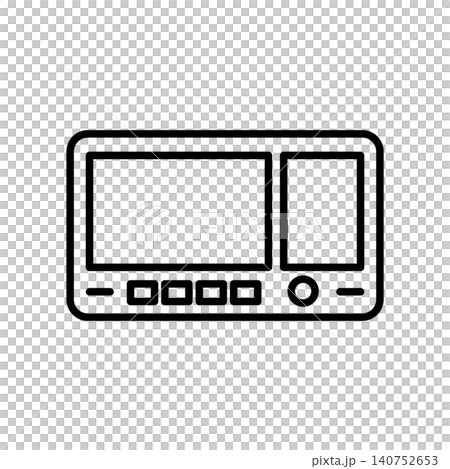 Camera field monitor screen line icon for video recording and film production. Camera field monitor screen line icon for video recording and film production. 140752653