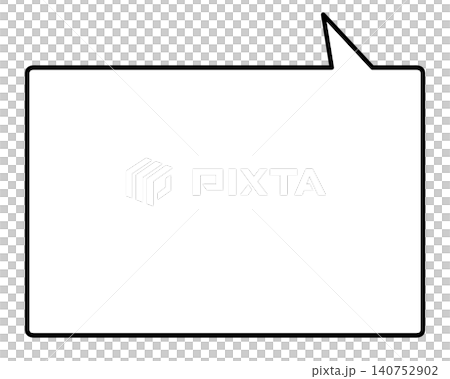 A simple, horizontally elongated, rectangular speech bubble with the nozzle on the top. A simple, horizontally elongated, rectangular speech bubble with the nozzle on the top. 140752902