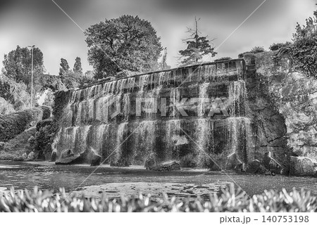 Scenic waterfall in the EUR district of Rome, Italy 140753198