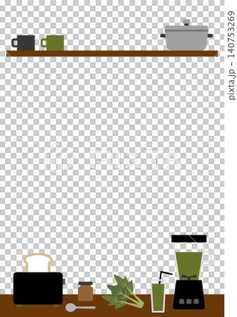 Flat design background material depicting a life with breakfast. Flat design background material depicting a life with breakfast. 140753269
