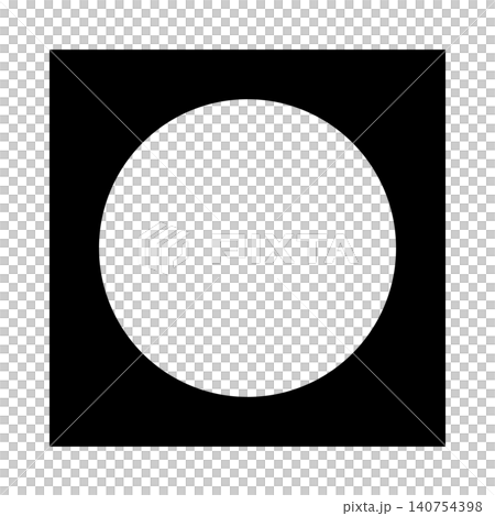 A square silhouette icon with a round hole, alpha channel A square silhouette icon with a round hole, alpha channel 140754398