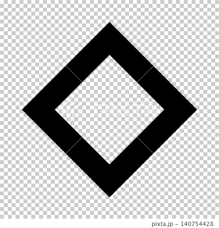 Diamond-shaped outline silhouette icon, alpha channel Diamond-shaped outline silhouette icon, alpha channel 140754428