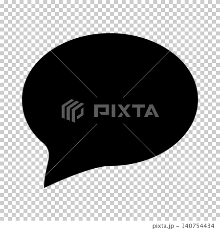 Speech bubble (round) silhouette icon, alpha channel Speech bubble (round) silhouette icon, alpha channel 140754434