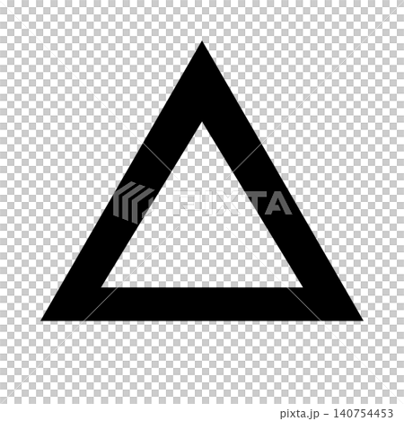 Triangular outline silhouette icon, alpha channel 140754453