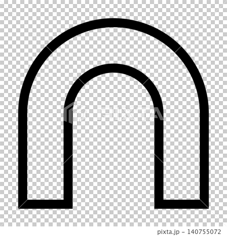 アーチの線のシルエットアイコン、アルファチャンネル 140755072