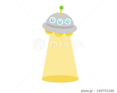 光を出しているUFOのイラスト 140755289