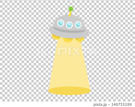 光を出しているUFOのイラスト 140755289