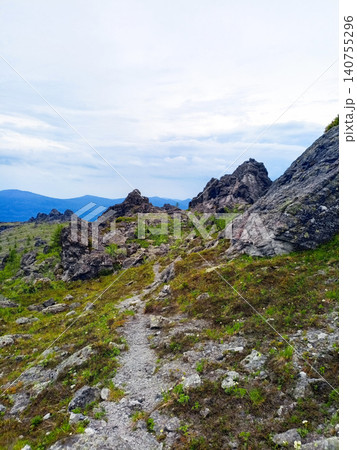 Hiking trail in the mountains. Hiking trail in the mountains. 140755296