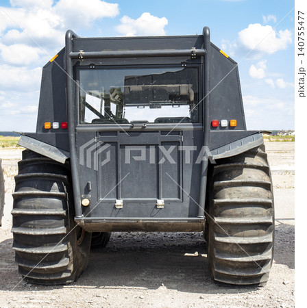 powerful off-road transporter, all-terrain vehicle for special missions 140755477