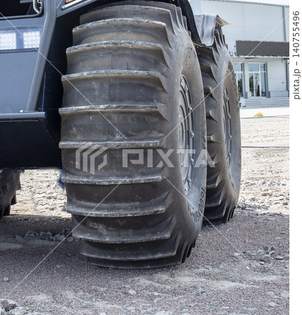 powerful off-road transporter, all-terrain vehicle for special missions 140755496