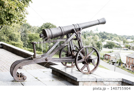 old cannon, Chernigov in Ukraine old cannon, Chernigov in Ukraine 140755904