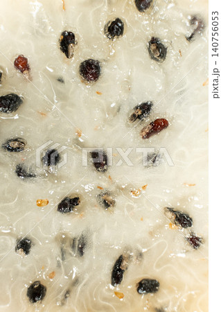 Abstract background of juicy yellow pitahaya white pulp. Abstract background of juicy yellow pitahaya white pulp. 140756053