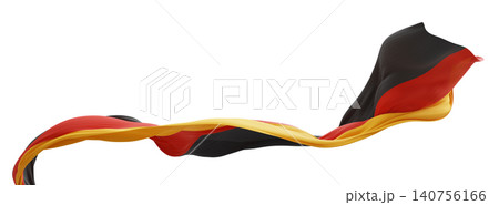 German flag ribbon sheer fabric flowing in the wind isolated on white background with copy space 3D render German flag ribbon sheer fabric flowing in the wind isolated on white background with copy space 3D render 140756166