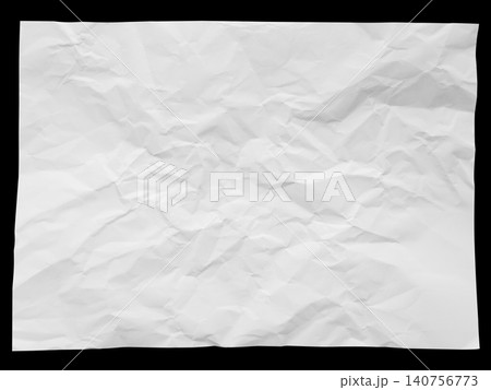 white crumpled and creased recycle paper isolated on black background white crumpled and creased recycle paper isolated on black background 140756773