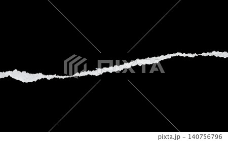 Ripped torn paper edges isolated on black background Ripped torn paper edges isolated on black background 140756796