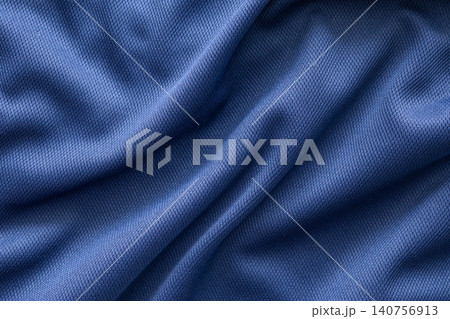 Blue sports clothing fabric football shirt jersey texture Blue sports clothing fabric football shirt jersey texture 140756913
