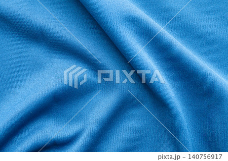 Blue sports clothing fabric football shirt jersey texture Blue sports clothing fabric football shirt jersey texture 140756917