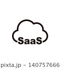 SaaS（Software as a Service）を表すクラウドサービスのラインアイコン 140757666