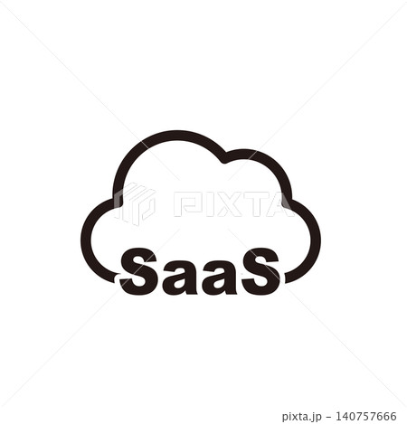 SaaS(Software as a Service)を表すクラウドサービスのラインアイコン SaaS(Software as a Service)を表すクラウドサービスのラインアイコン 140757666
