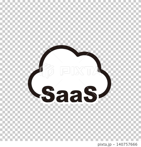 SaaS(Software as a Service)を表すクラウドサービスのラインアイコン SaaS(Software as a Service)を表すクラウドサービスのラインアイコン 140757666