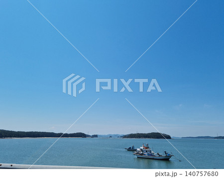Blue sky and sea landscape. Blue sky and sea landscape. 140757680