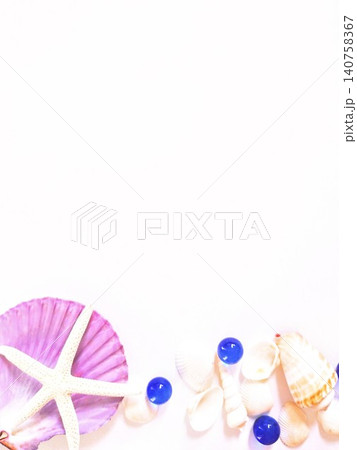 貝殻とヒトデと海のイメージの背景画像 貝殻とヒトデと海のイメージの背景画像 140758367