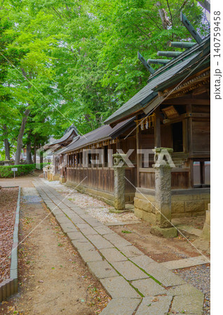 【武水別神社】摂社・末社と十二神社と新緑【千曲市】 【武水別神社】摂社・末社と十二神社と新緑【千曲市】 140759458