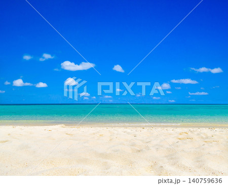 beach landscape. beautiful blue caribbean sea beach beach landscape. beautiful blue caribbean sea beach 140759636