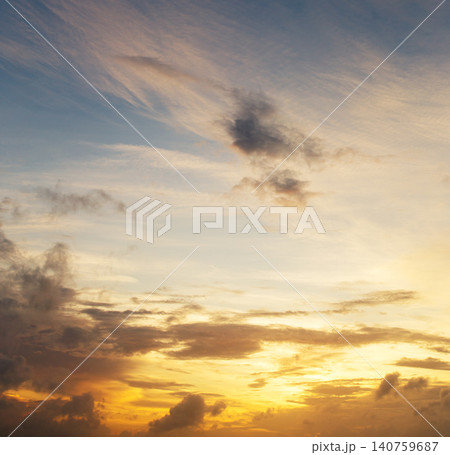 Colorful sunset sky over tranquil sea surface Colorful sunset sky over tranquil sea surface 140759687