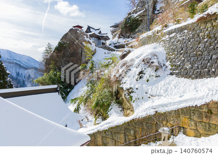 冬の山形県山形市 雪の立石寺(山寺) 冬の山形県山形市 雪の立石寺(山寺) 140760574