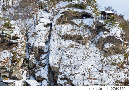 冬の山形県山形市 雪の立石寺(山寺) 冬の山形県山形市 雪の立石寺(山寺) 140760582