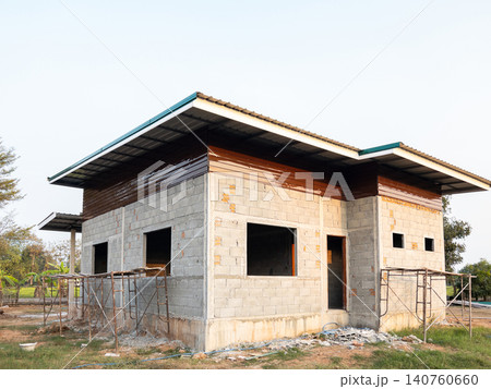 Modern residential building under construction 140760660