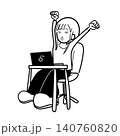のびをする女性（塗なし） 140760820