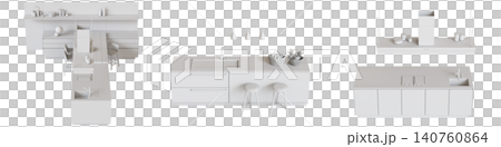 modern kitchen isolated on transparent background, home furniture, 3D illustration, cg render modern kitchen isolated on transparent background, home furniture, 3D illustration, cg render 140760864